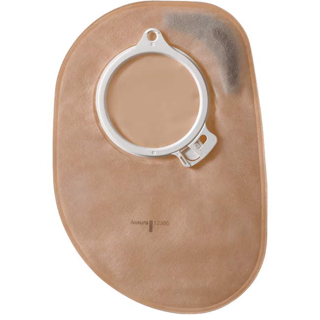 Assura®, Système 2 pièces, Sac fermé, Midi (18cm), Opaque, (60mm) Bleu Coloplast #12356