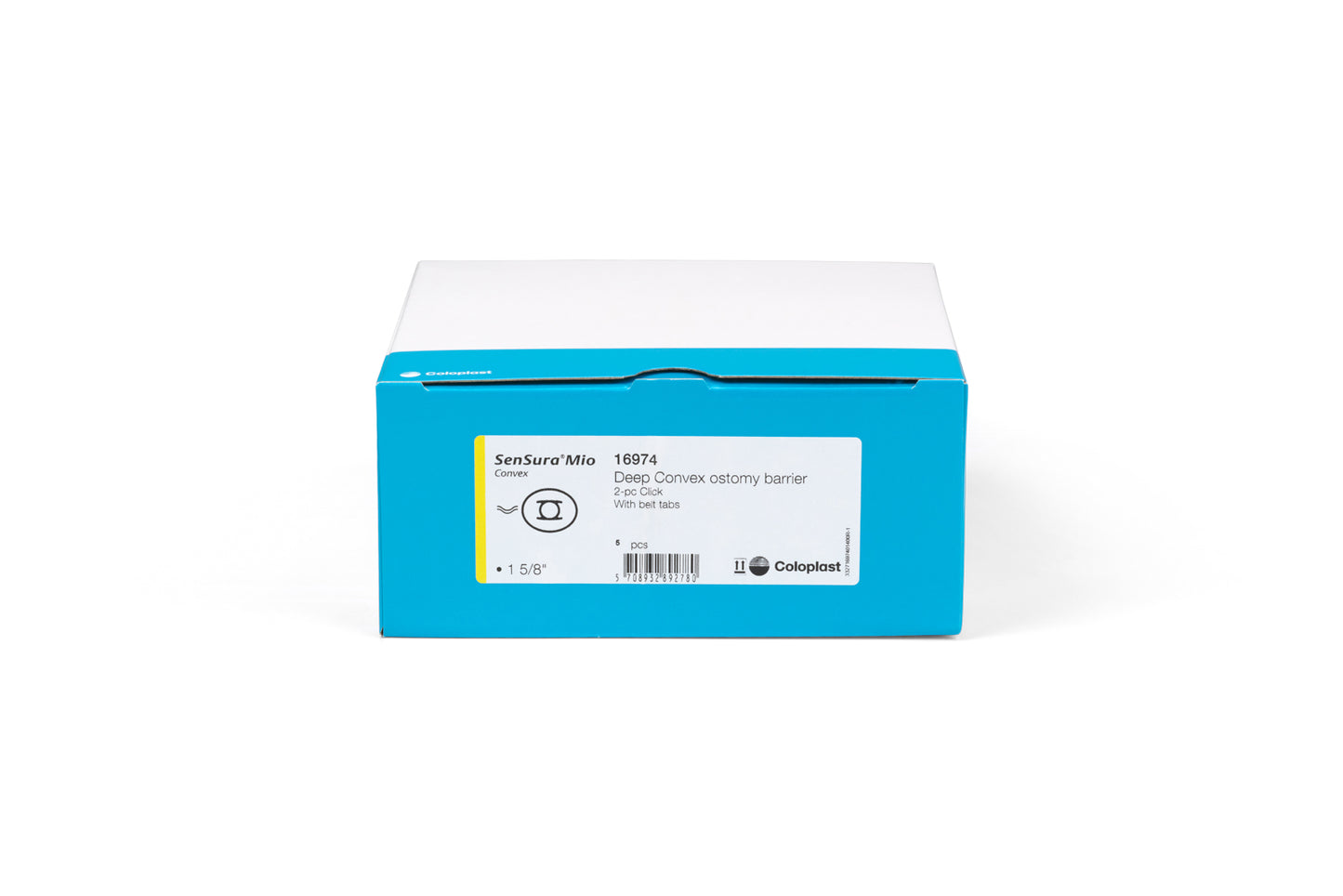 SenSura® Mio Click, Système 2 pièces, Champ protecteur avec œillets pour ceinture, Précoupé (41mm), Convexité profonde, (70mm) Jaune Coloplast #16974