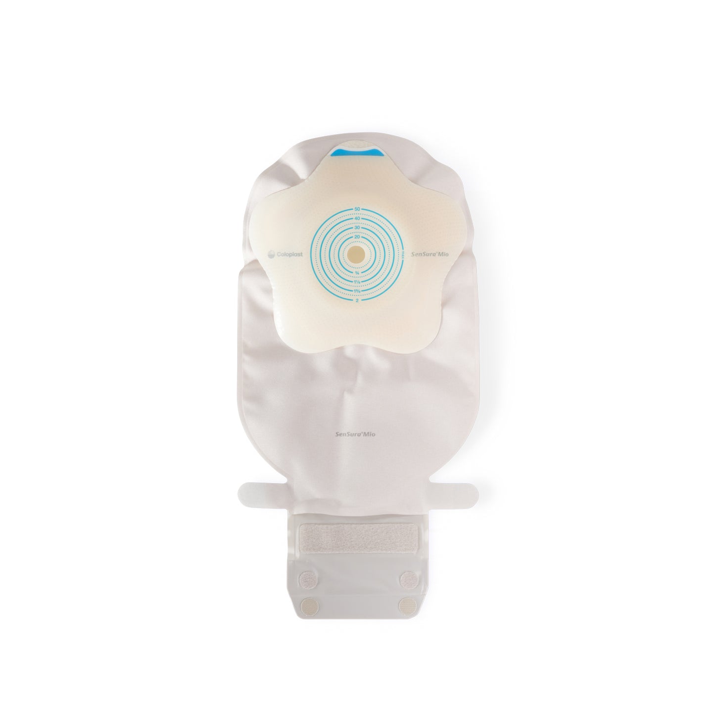 SenSura® Mio, Système 1 pièce, Sac vidable avec Easiclose™ WIDE-Outlet, Maxi (28cm), Précoupé (45-60mm), Concave, Opaque avec fenêtre d'inspection Coloplast #18332