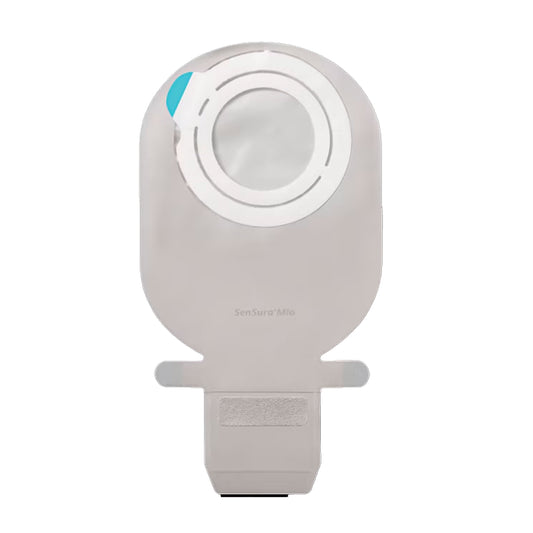 SenSura® Mio Flex, Système 2 pièces, Sac vidable avec Easiclose™ WIDE-Outlet, Maxi (28cm), Opaque avec fenêtre d'inspection, (50mm) Rouge Coloplast #12272