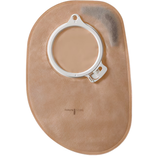 Assura®, Système 2 pièces, Sac fermé, Midi (18cm), Transparent, (40mm) Vert Coloplast #12344
