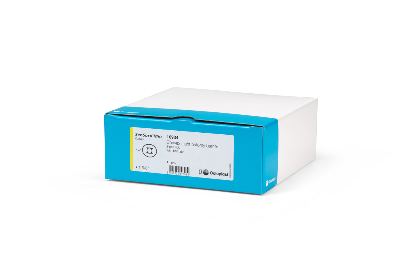 SenSura® Mio Click, Système 2 pièces, Champ protecteur avec œillets pour ceinture, Précoupé (41mm), Convexité légère, (70mm) Jaune Coloplast #16934