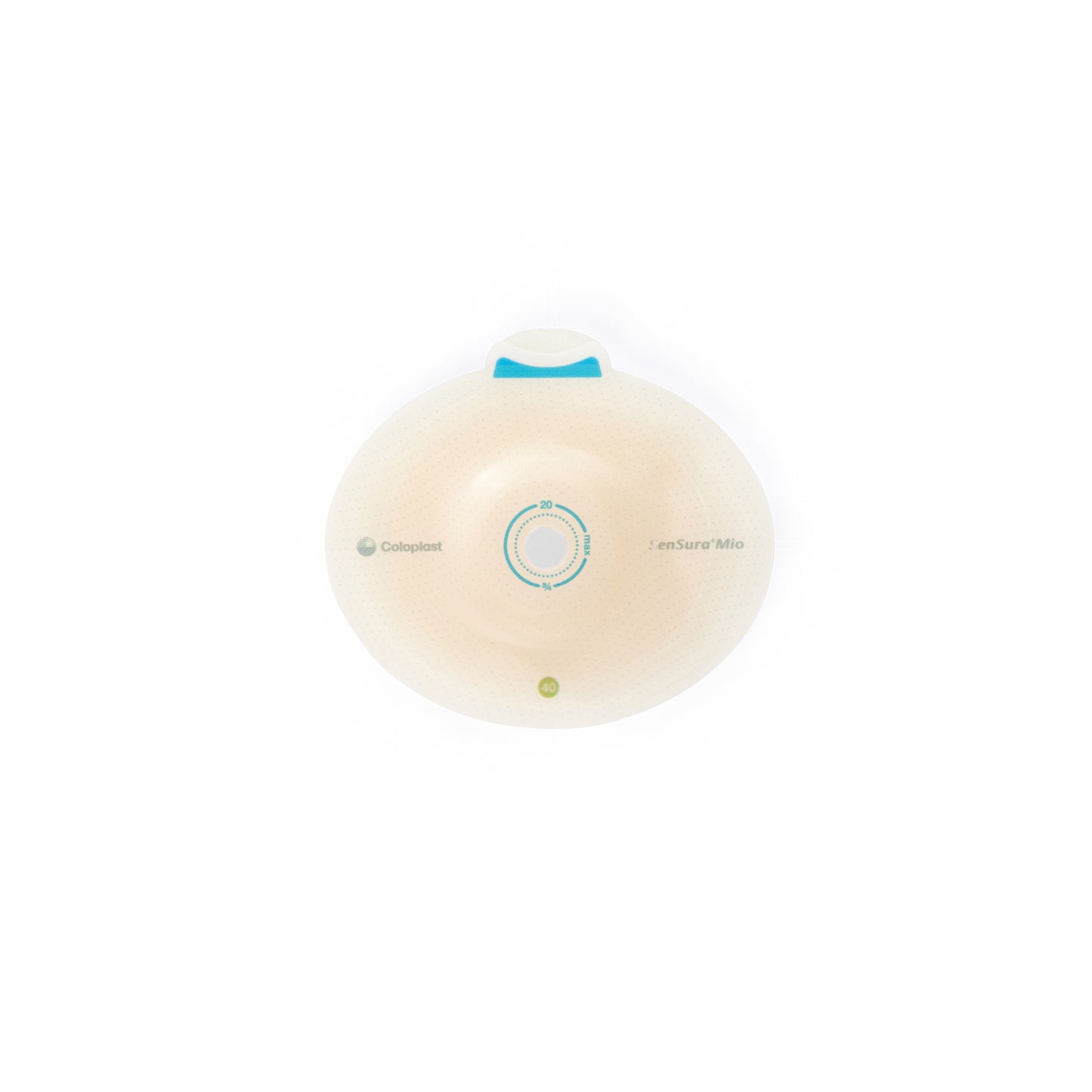 SenSura® Mio Click, Système 2 pièces, Champ protecteur avec œillets pour ceinture, À découper (10-20mm), Convexité profonde, (40mm) Vert Coloplast #16941