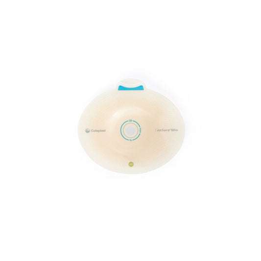 SenSura® Mio Click, Système 2 pièces, Champ protecteur avec œillets pour ceinture, Précoupé (35mm), Convexité profonde, (60mm) Bleu Coloplast #16964
