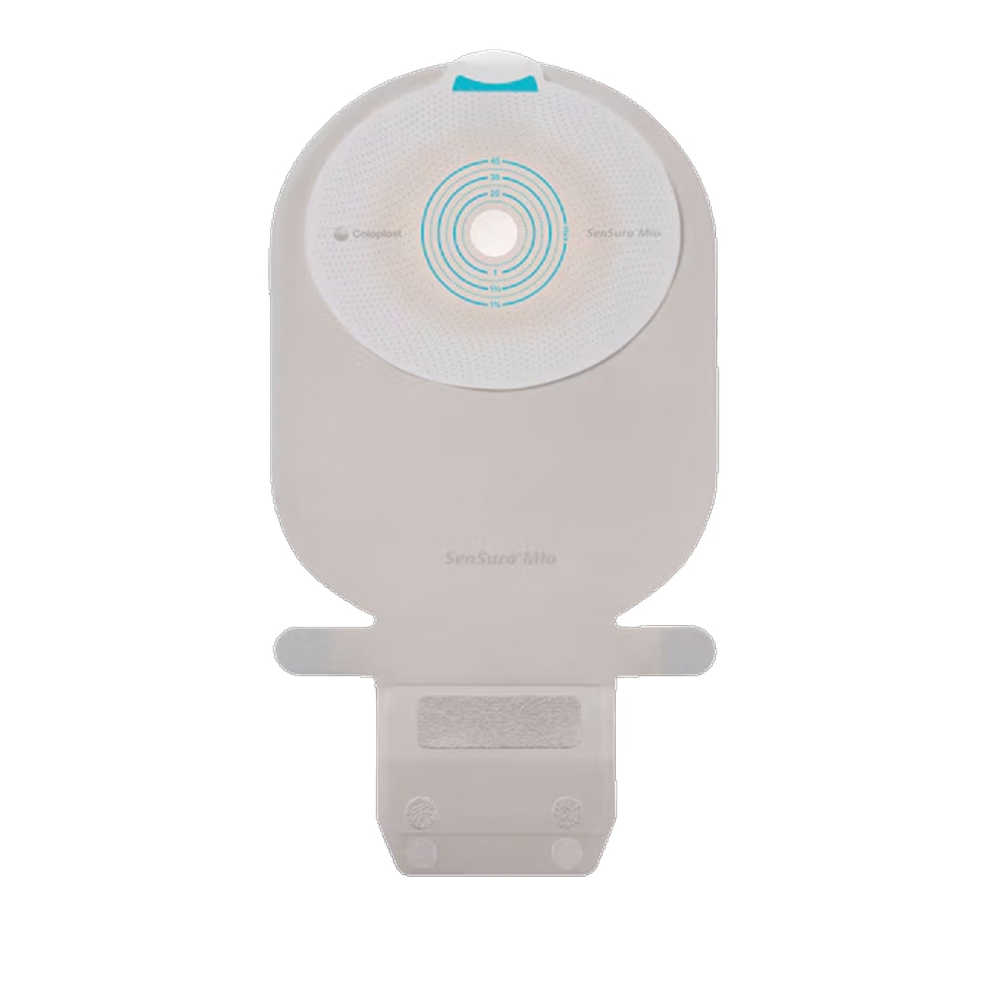 SenSura® Mio, Système 1 pièce, Sac vidable avec Easiclose™ WIDE-Outlet, Midi (26cm), À découper (10-50mm), Concave, Opaque avec fenêtre d'inspection Coloplast #18310