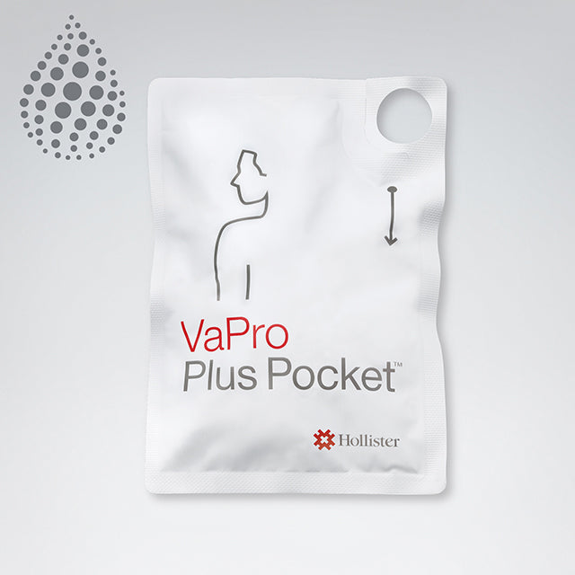 CATHÉTHERS INTERMITTENTS HYDROPHILES VAPRO PLUS POCKET DROIT 8FR&nbsp; 40CM HOLLISTER #71084