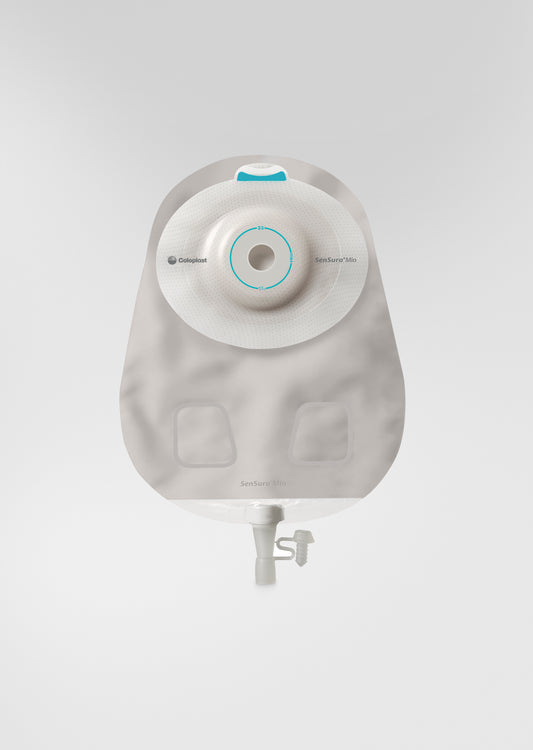 SenSura® Mio, Système 1 pièce, Sac d'urostomie, Maxi (26cm), À découper (10-45mm), Non convexe, Opaque