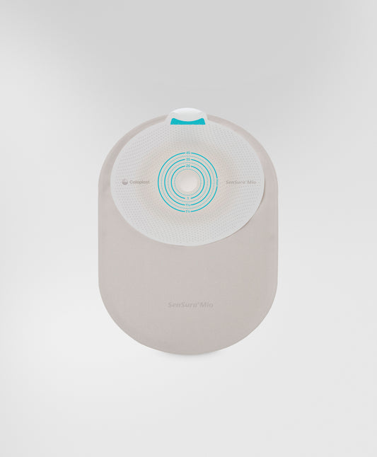 SenSura® Mio, Système 1 pièce, Sac fermé, Maxi (22cm), À découper (40-55mm), Non convexe, Opaque avec fenêtre d'inspection