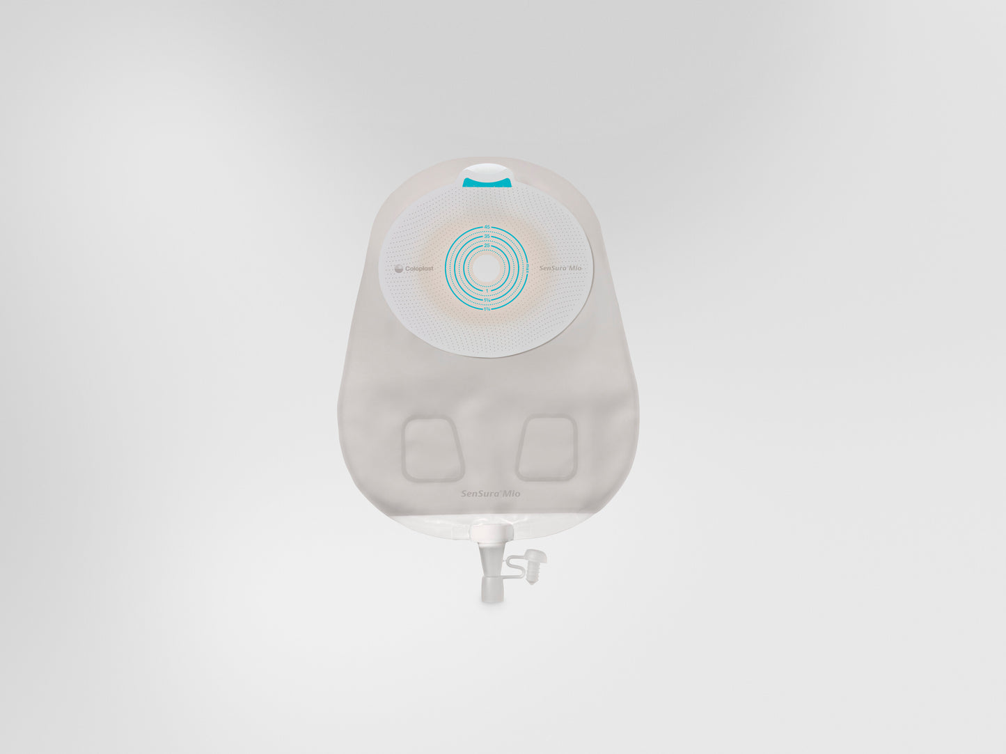 SenSura® Mio, Système 1 pièce, Sac d'urostomie, Midi (24cm), À découper (10-33mm), Convexité souple, Opaque