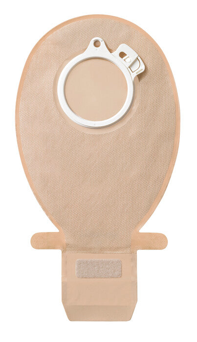 SenSura® Click, Système 2 pièces, Sac vidable avec Easiclose™ Wide-Outlet, Maxi (30cm), Transparent, (70mm) Jaune