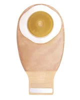 Sac vidable Esteem®+ avec convex Durahesive®, InvisiClose®, Lock-It Pocket® et filtre, prédécoupé, standard 30.5 cm (12 po), transparent, panneau confort 1 côté, 38 mm (1 1/2 po)