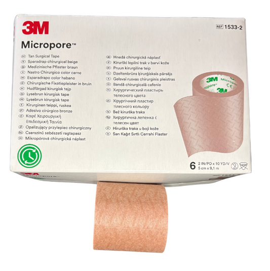 Ruban &nbsp;micropore 3M beige 2 pouce