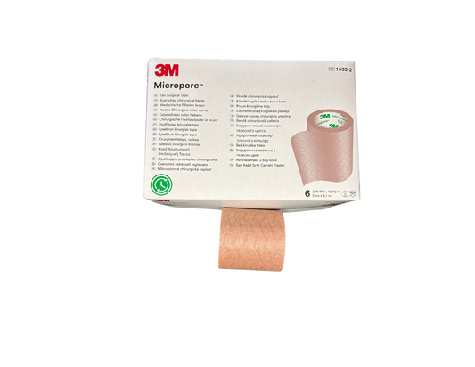 Ruban Micropore 3M beige 2 po X 10 vg