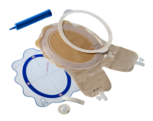 Système Coloplast pour fistules et soins des plaies, Couvercles souples, Maxi (208-297mm), Sans filtre