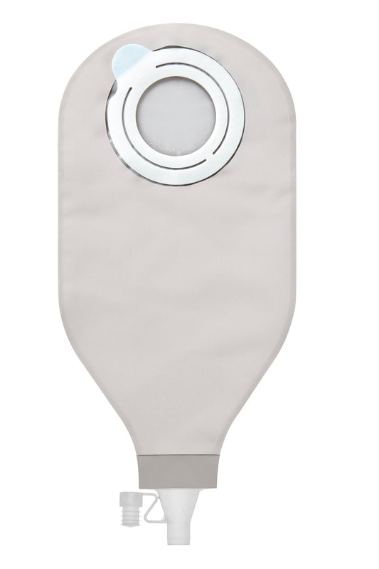 SenSura® Mio Flex, Système 2 pièces, Sac haut débit (1080ml), Vidoir souple (32cm), Transparent, (50mm) Rouge