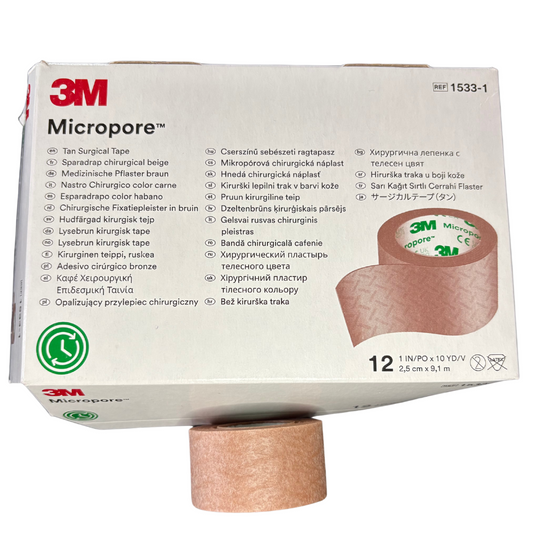 Ruban micropore 3M beige 1 pouce