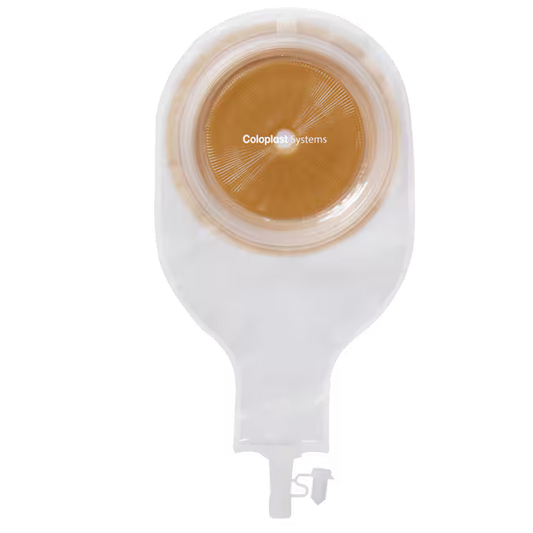 Assura®, Système 1 pièce, Sac postopération, Midi (33cm), À découper (13-100mm), Non convexe, Transparent, Stérile Coloplast #12810